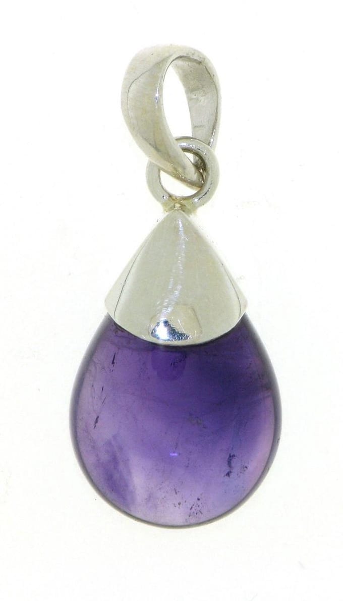 SilverGems Zilveren hanger met Amethist edelsteen