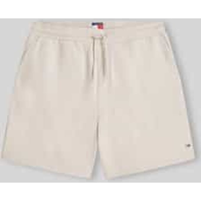 relaxed fit bermuda van katoenmix met tunnelkoord
