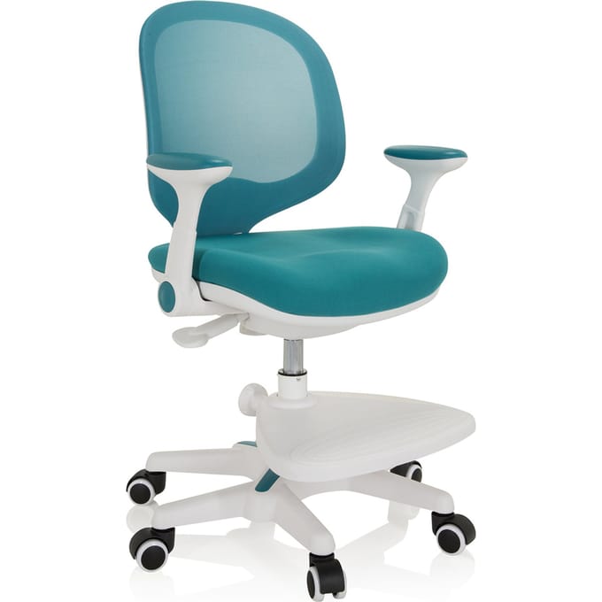 HJH OFFICE Kinderstoel / kinderbureaustoel KID ERGO meegroeiend stof/mesh (Blauw)