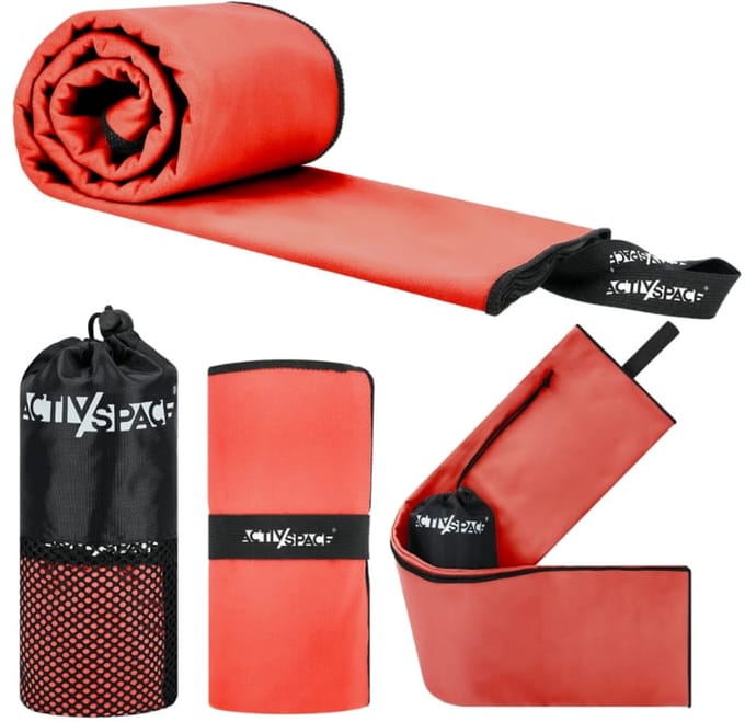 Activ Space - Ręcznik - Sneldrogend - Microfiber - 130x75cm - Rood