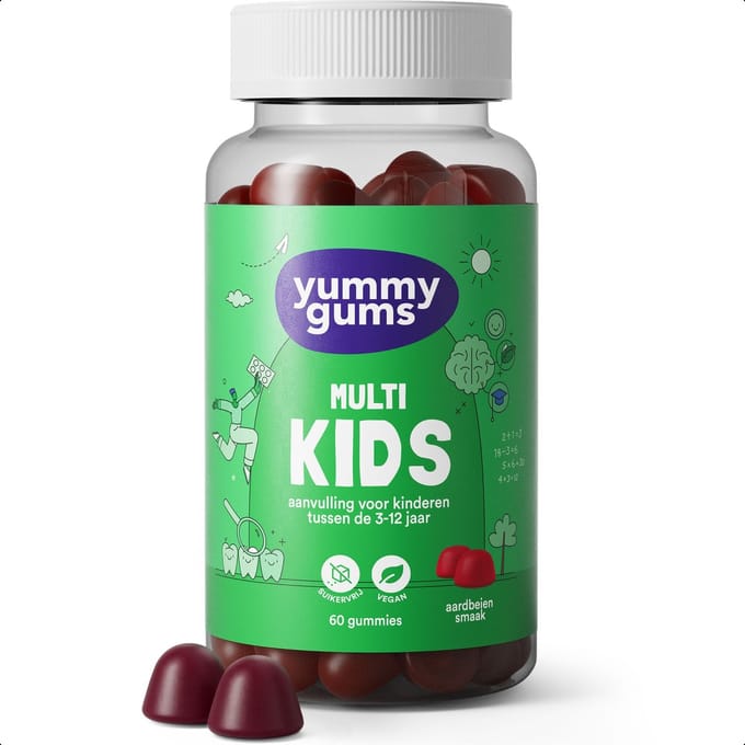 Yummygums • Multivitamine KIDS gummies • Suikervrij • Vitamine D kinderen • 60 gummies