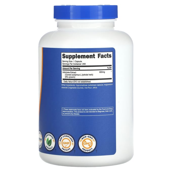 Artisjokextract, 600 mg, 240 capsules