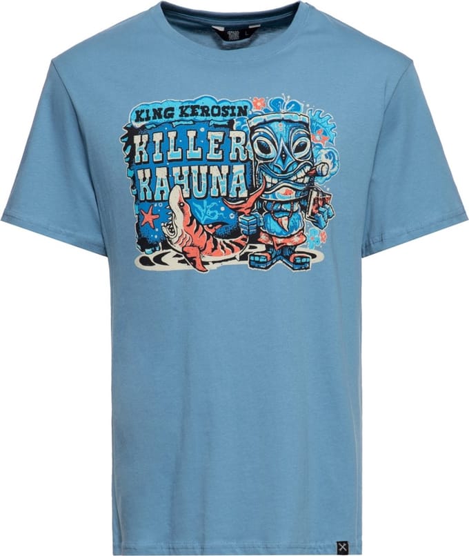 King Kerosin Classic T-Shirt ''Killer Kahuna'' KKI31005 Smoke Blue-L