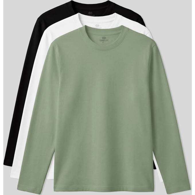 Heren 3-delige Katoenen Jersey Coördinaten Set