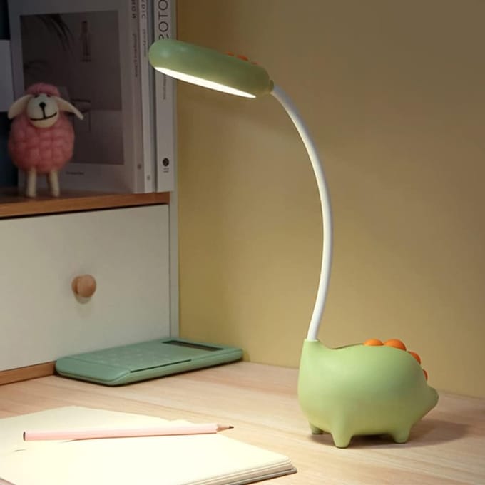 Kinderbureaulamp, draadloos, oplaadbaar, USB, dimbaar, met aanraaksensor, 3 standen, bedlamp en leeslamp