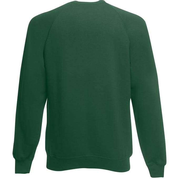 Fruit Of The Loom Unisex Raglan Mouwen Belcoro® Sweatshirt (Bottle Groen)