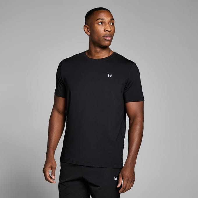 MP Heren Active Geruit T-Shirt - Zwart - S