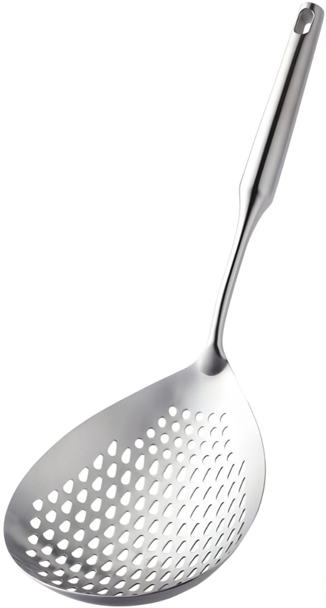 Quvo® Spatel - Zeef - Schuimspaan - Zilver - 15cm x 2cm x 38cm