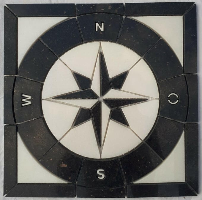 Mozaiek tegel Graniet windroos Star Galaxy 30 x 30cm 081