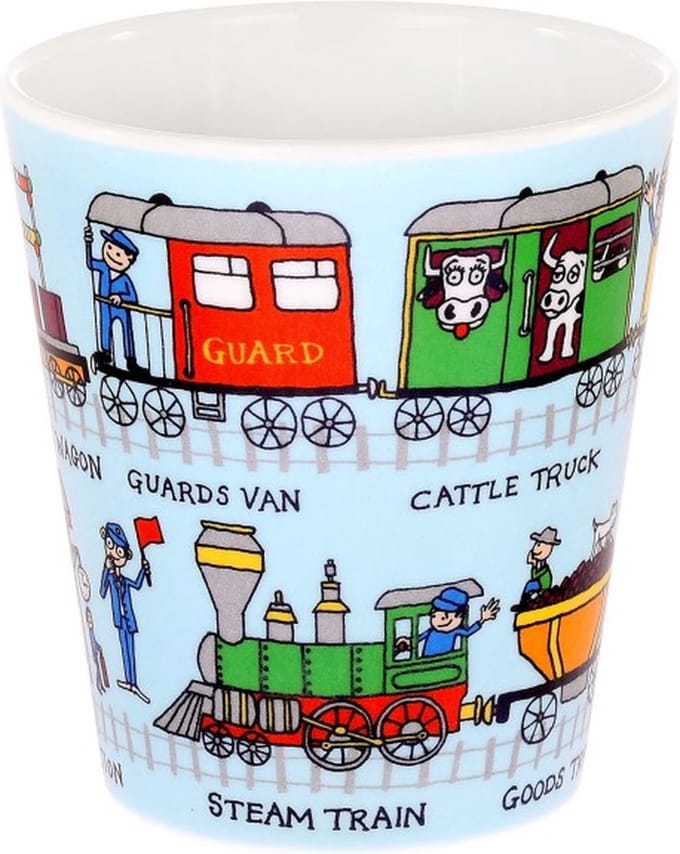 heel klein Treinen kinder melamine bekertje (8 x 7 cm) - Tyrrell Katz