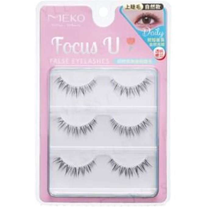 MEKO - Focus U Upper False Eyelashes Natural Style 3 pairs