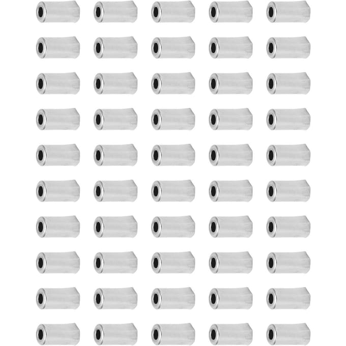 50 STUKS Fietsremkabel Eindkap Zilver Metaal Koper 5mm Fietskabelkap Fietsaccessoires white