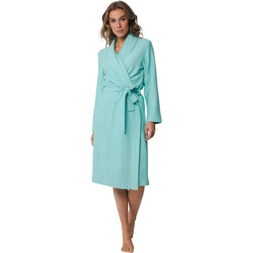 Badjas Pastunette - Bamboo Beauty - Turquoise - Bamboe/Katoen/Polyester - Maat M