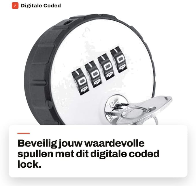 Dailygoods- Coded Lock - Digitale Coded Lock 20mm - Codeslot Buitendeur - Veilig - Duurzaam - Zinklegering - Geschikt voor Kasten