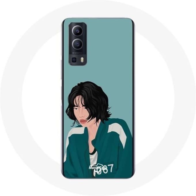 Coque Vivo Y72 Squid Game Kang Sae Byeok Fanart dessin de visage