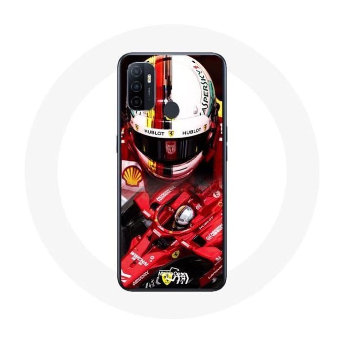 Coque de protection - Oppo - A53 - Formule 1 - Sebastian Vettel - Rouge rouge