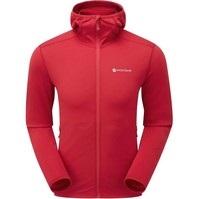 Montane Protium Lite Fleece Met Kap Rood XL Man