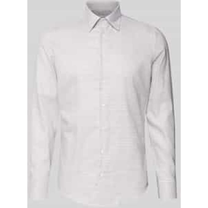 Slim fit zakelijk overhemd van katoen met button-downkraag