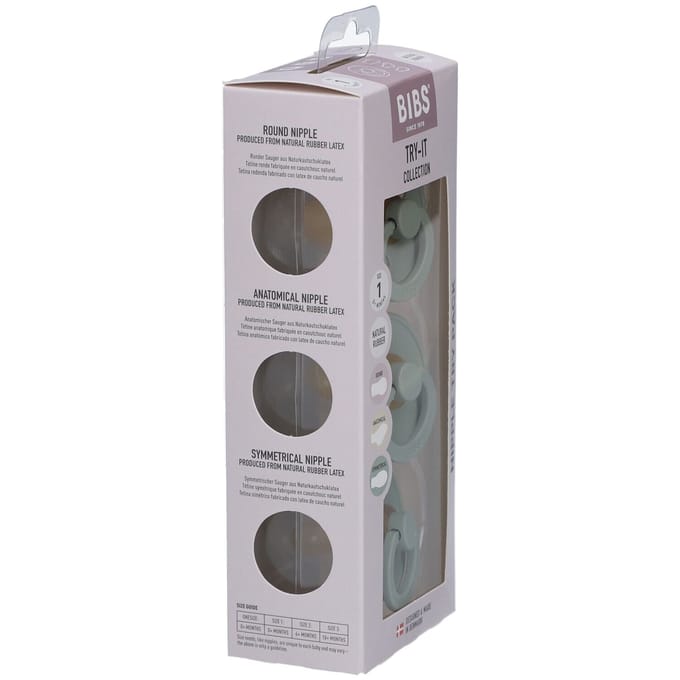 BIBS Try-it collection Fopspeen - 0-6 mnd - 3-pack - Sage