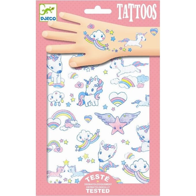 Djeco Plak Tattoos |  Eenhoorn | Voor Kinderen
