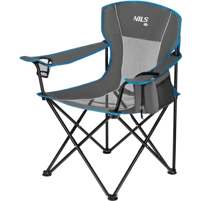 Nils Camp NC3706 - Campingstoel - Grijs - Uitneembare Accessoires