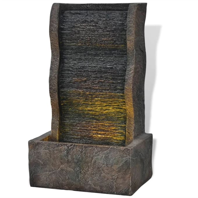 Vidaxl Fontaine d'intérieur avec lumière LED, Résine synthétique