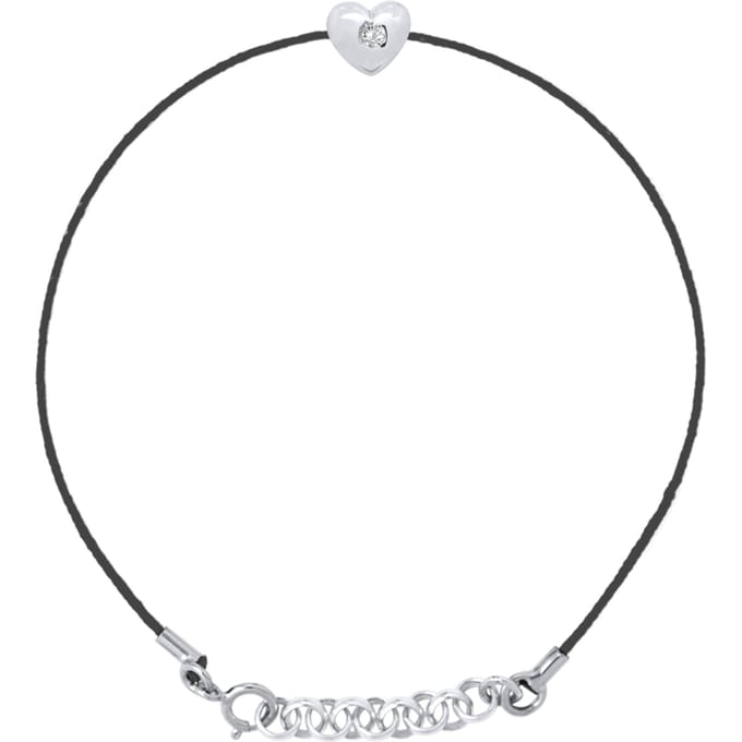 Diamond Bracelet HART 0,030 cts Nylon Black 925
