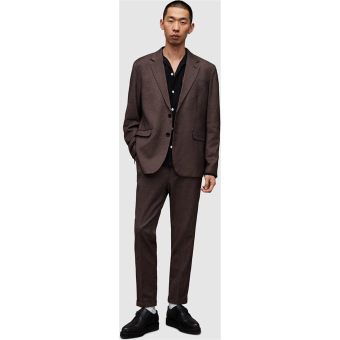 AllSaints Lowdes Trouser Oxblood Red Größe: 28 | Maßgeschneiderte Hosen Outlet | Herren | Rot