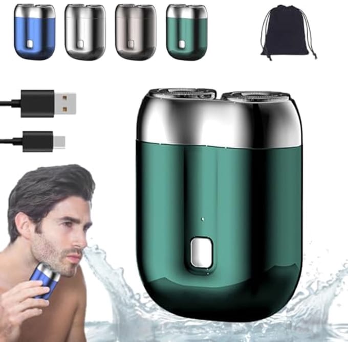 Oplaadbaar Mini Scheerapparaat - Compact Waterdicht Elektrisch Scheermes voor Mannen