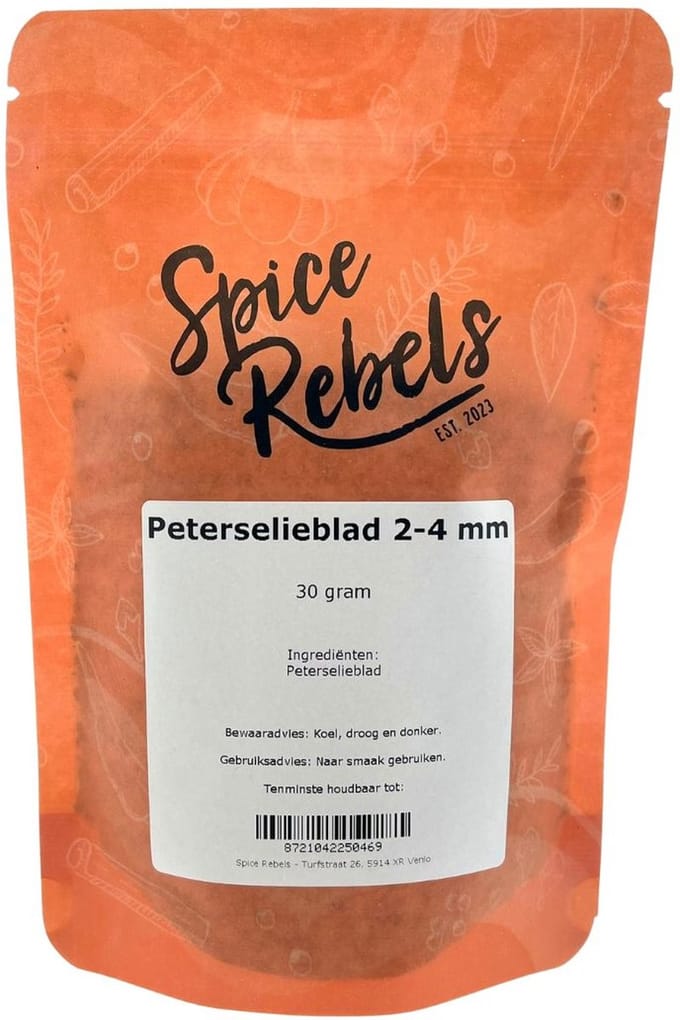 Spice Rebels - Peterselieblad gesneden 2-4 mm - zak 30 gram