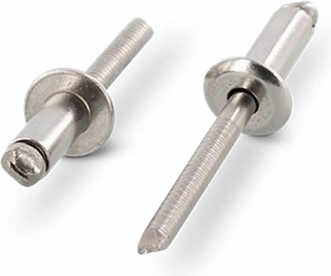 (500 STUKS) 5X8 POPNAGEL BOLKOP (BLINDKLINKNAGEL) RVS-A2/RVS-A2 (AISI 304) DIN 7337 (ISO 15983) KLEMBEREIK 2,0-4,0