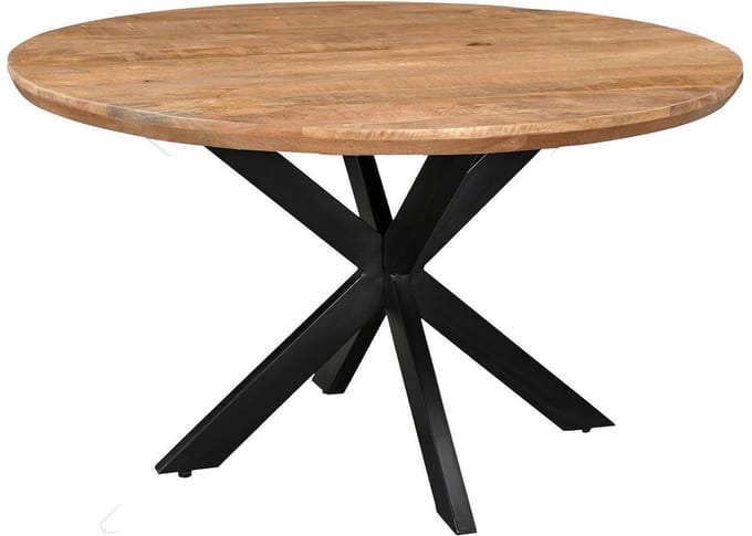 Goossens Nilo Eettafel - Hout - 140 x 76 x 140 cm - Rond - bruin