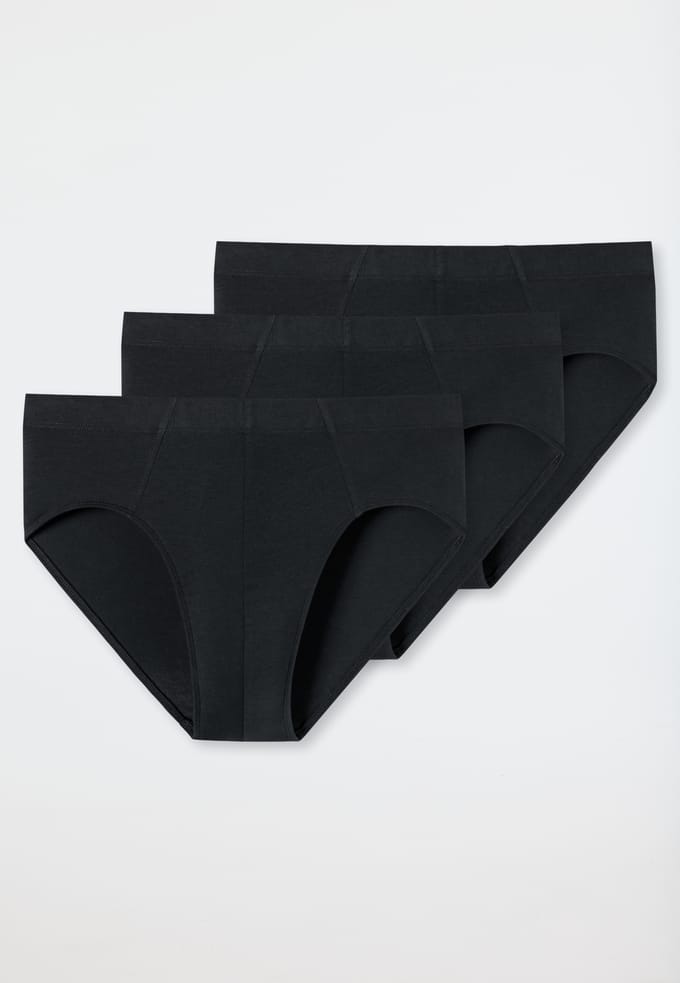 Schiesser 3 PACK Supermini 95/5 Essentials - Heren Onderbroek - zwart