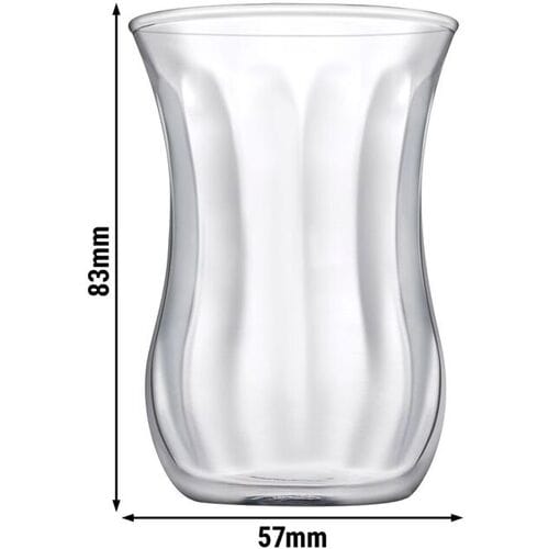 GGM Gastro (72 Stück) Teeglas mit Struktur - AQUA - 120ml