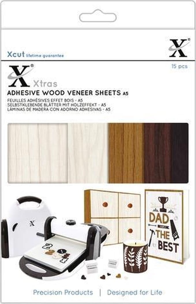 Xcut Xtra A5 Adhesive Wood Effect Sheets (15pcs) (XCU 174411)