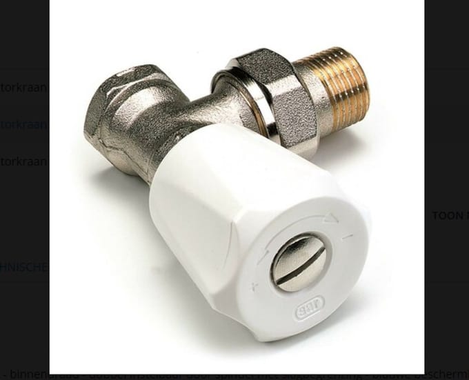 Comap 408U handbediende radiatorkraan haaks binnendraad 3/4.