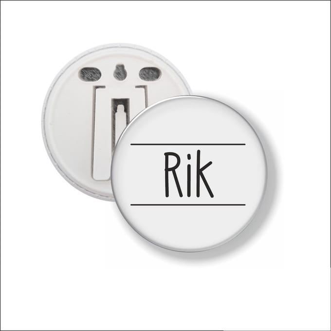 Button Met Clip 58 MM - Rik