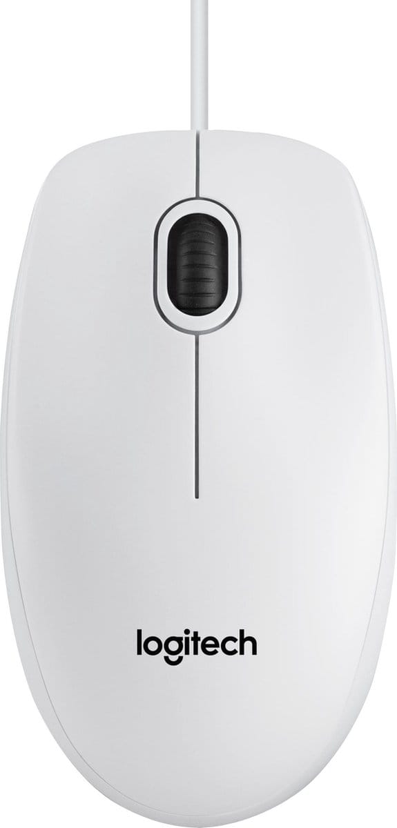 Logitech B100 Optica PCl Mouse - White - Muis - Optisch - 3 knoppen - Wit