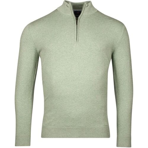 Baileys Trui Half Zip Single Knit Near Uni Color Misty Green Melange / male