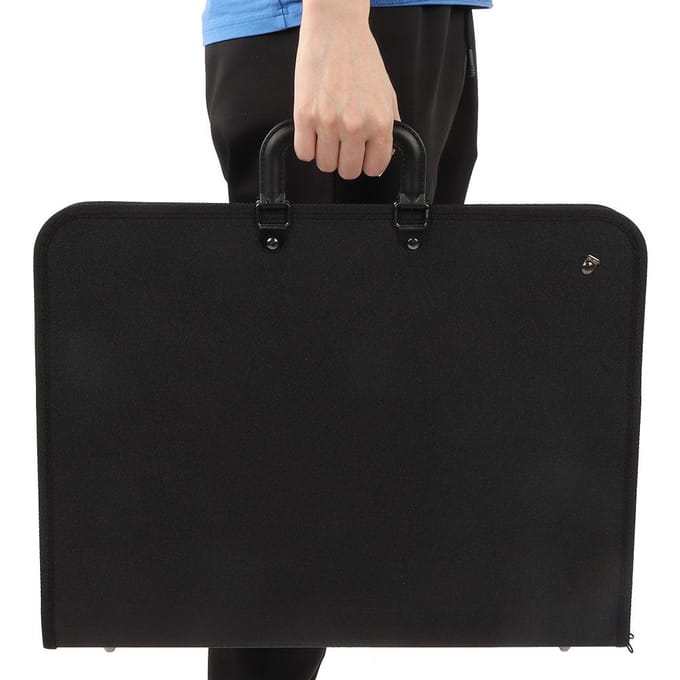 Draagbare PVC schilderplaat tas A3 tekenbord schetsbord opbergtas documenten draagtas black
