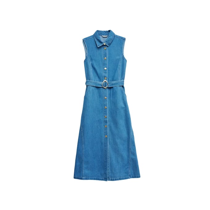 Mouwloze lichtgewicht denim jurk dames Salsa Jeans