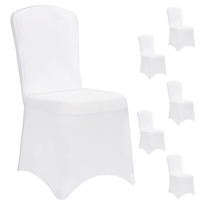 Detex Stoelhoes Set van 6 - Stretch 80 tot 110cm Universeel - Wit