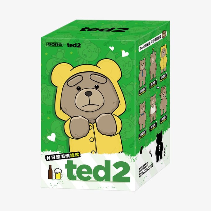 POP MART Ted2 Teddybeer Actie Pluche Hanger Blind Box beige