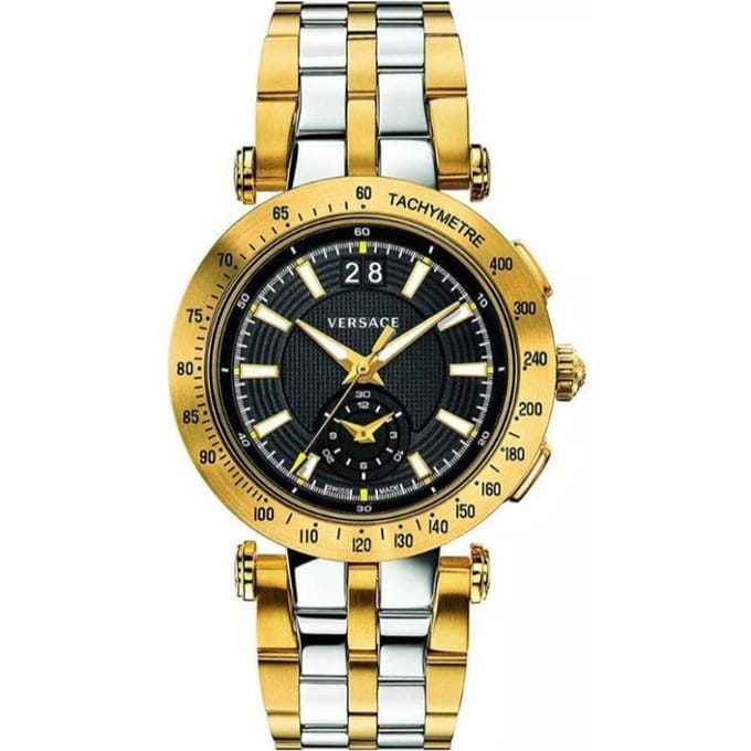 Versace VAH020016 Heren V-RACE Two-Tone Quartz Horloge 42mm black