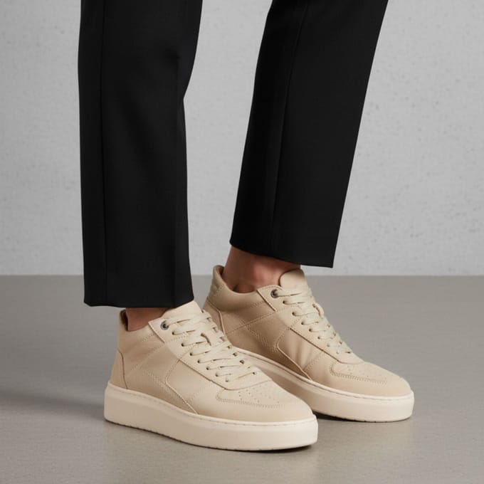 Vertice Vertice Veterschoenen beige Leer