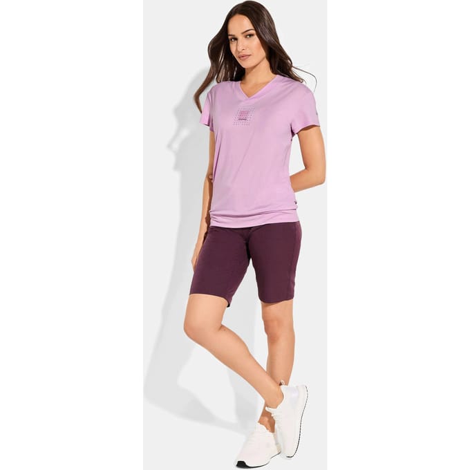 Functioneel shirt met V-hals - rosé - Gr. 46 van Goldner Fashion