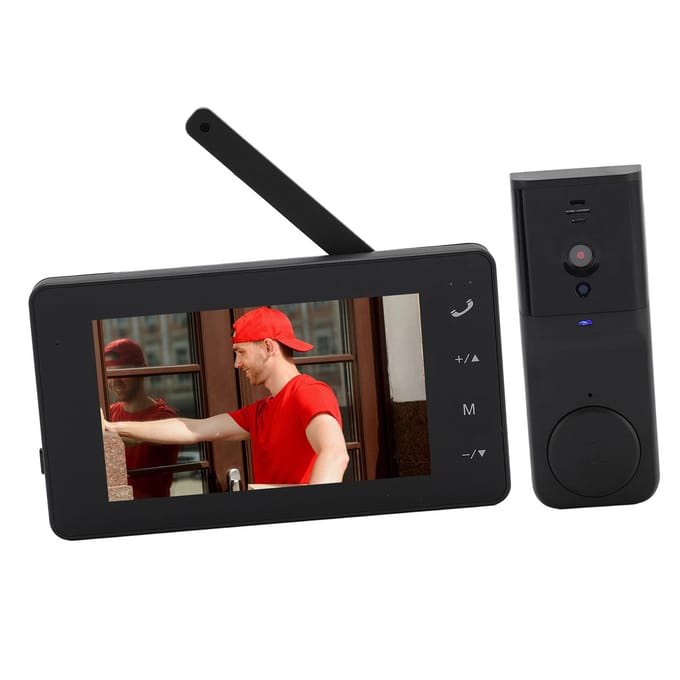 Draadloos Video Deurintercom Systeem 1080P Video Deurbel Camera met 4.3 Inch Display 2-weg