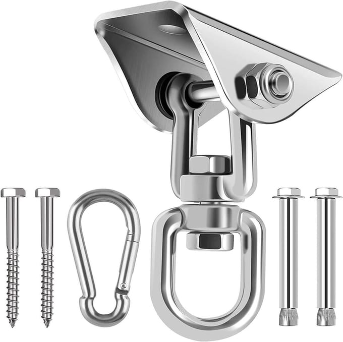 Ceiling hook - Hanging punching bag, swing and hanging chair - Hanging system - Hanging hook - Ceiling bracket - stainless steel - 500 kg lifting weight