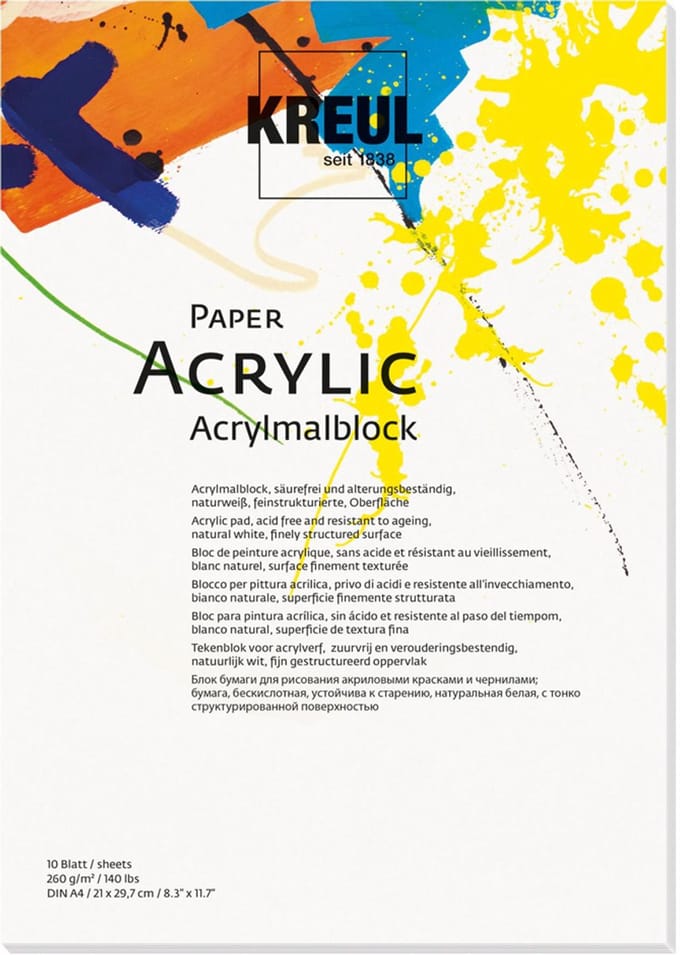 KREUL Tekenblok Paper Acrylic, 10 vellen, A3