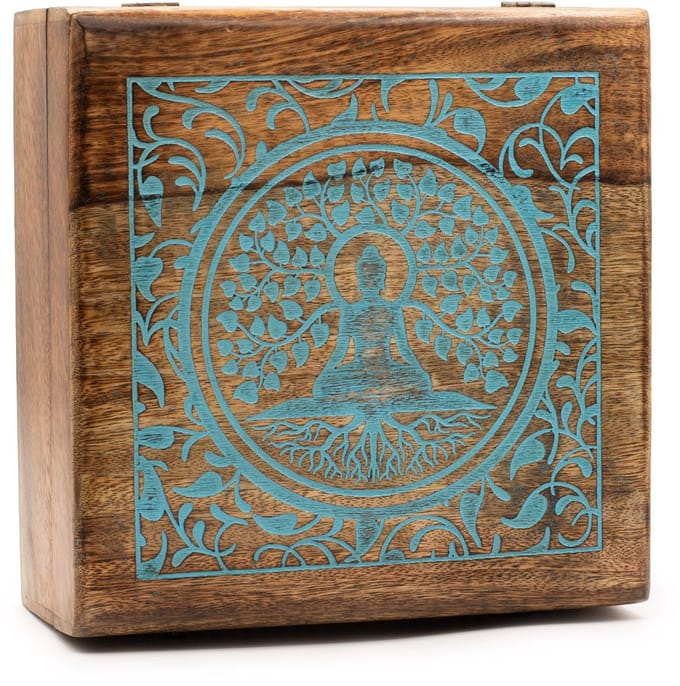 Extra Grote Mango Doos – Boeddha Bodhiboom - 25x25x10 (cm)